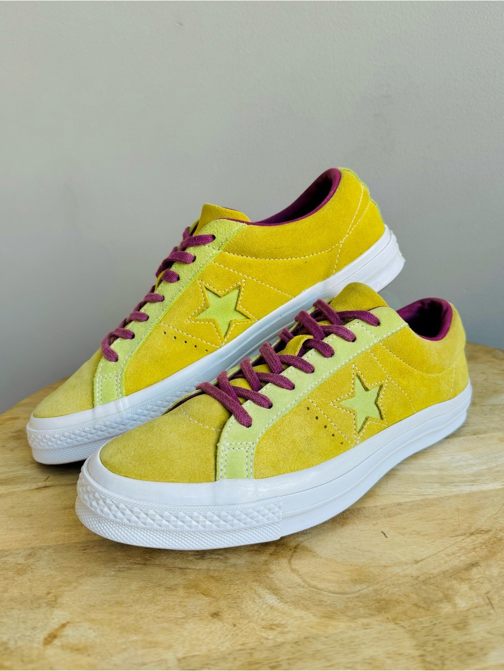 Converse One Star Ox Apple Green Purple Yellow Suede Low Sneakers 161616C M9 W11